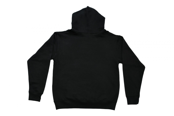 Back of black hoodie
